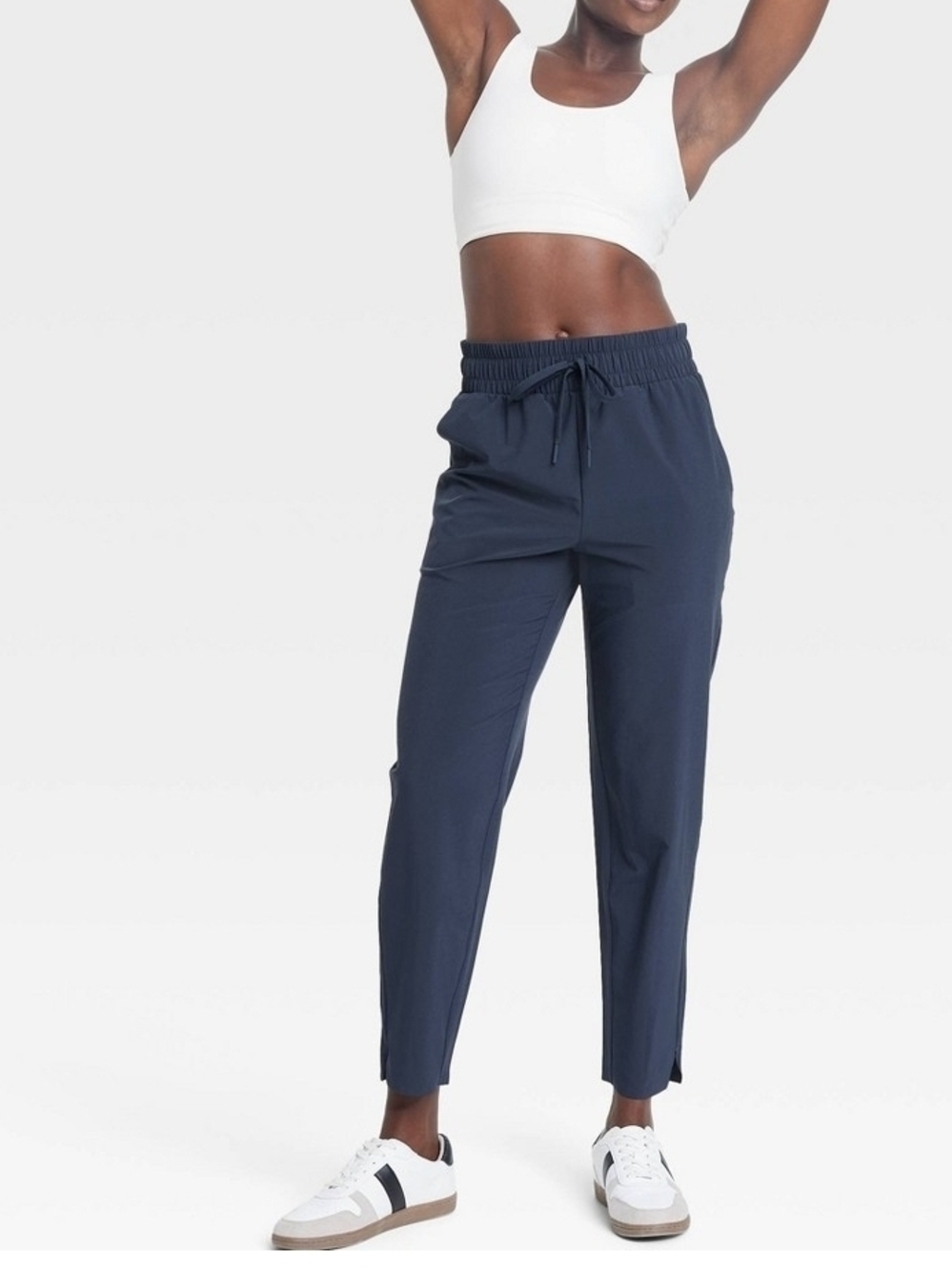 all in motion Navy Drawstring Ankle Taper Pants